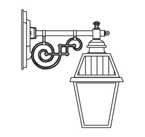 Wandleuchte Venezia Nr. 51213 | mediterraner Klassiker mit verziertem Wandarm
